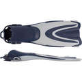 SCD ADJUSTABLE FINS Scuba Diving - SCD 500 OH Fins - Grey Blue SUBEA - Scuba Diving Equipment