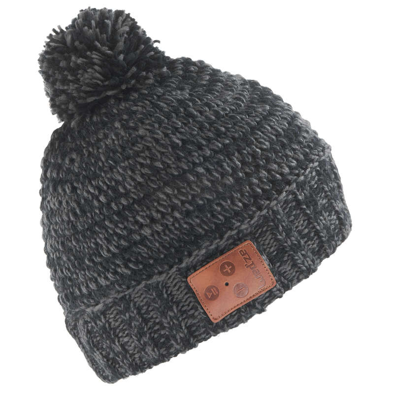 ADULT SKI AND SNOWBOARD HEADWEAR - BLUETOOTH HAT - BLACK WEDZE
