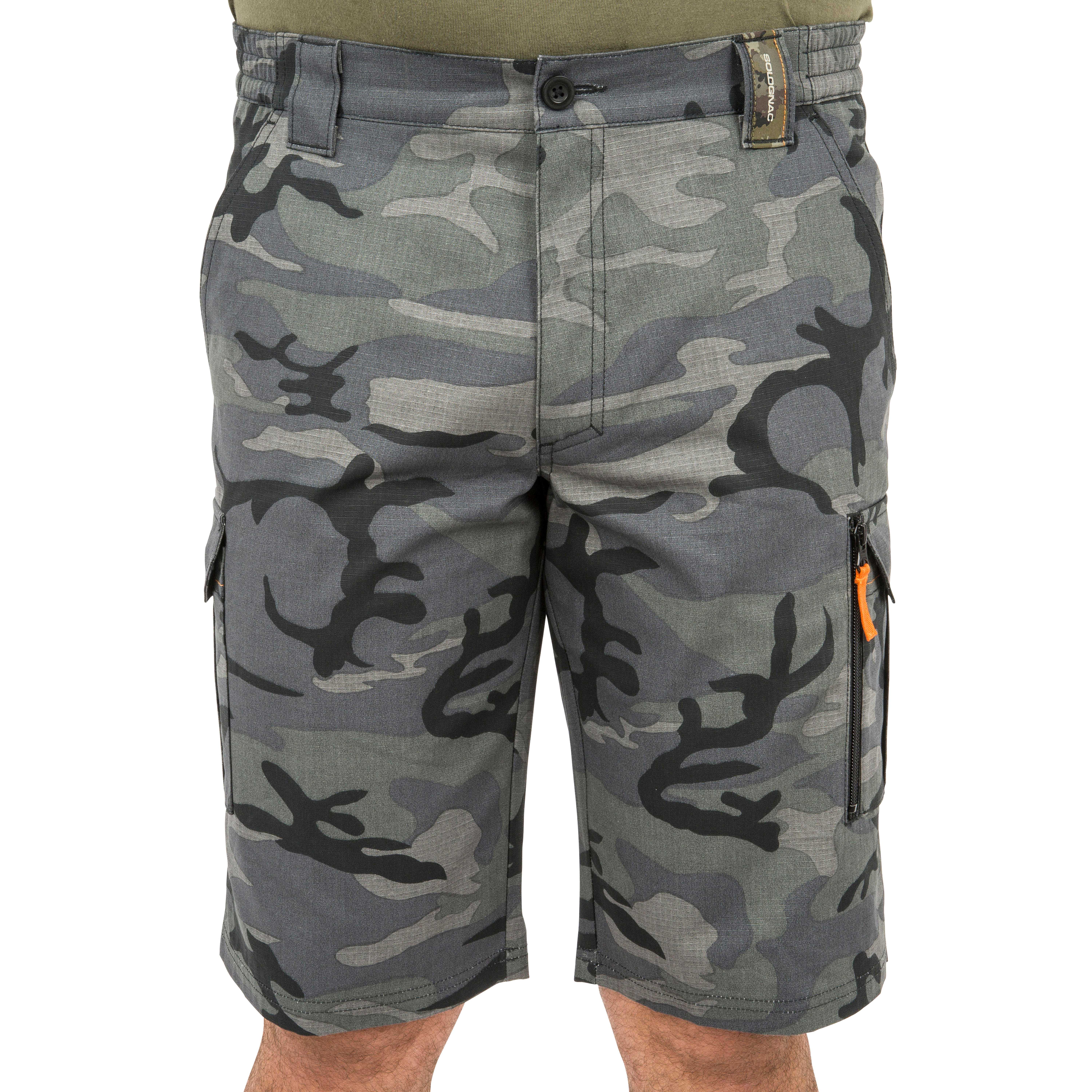 Bermuda Pantalon Corto De Caza Solognac 500 Hombre Camuflaje Halftone Marron Decathlon