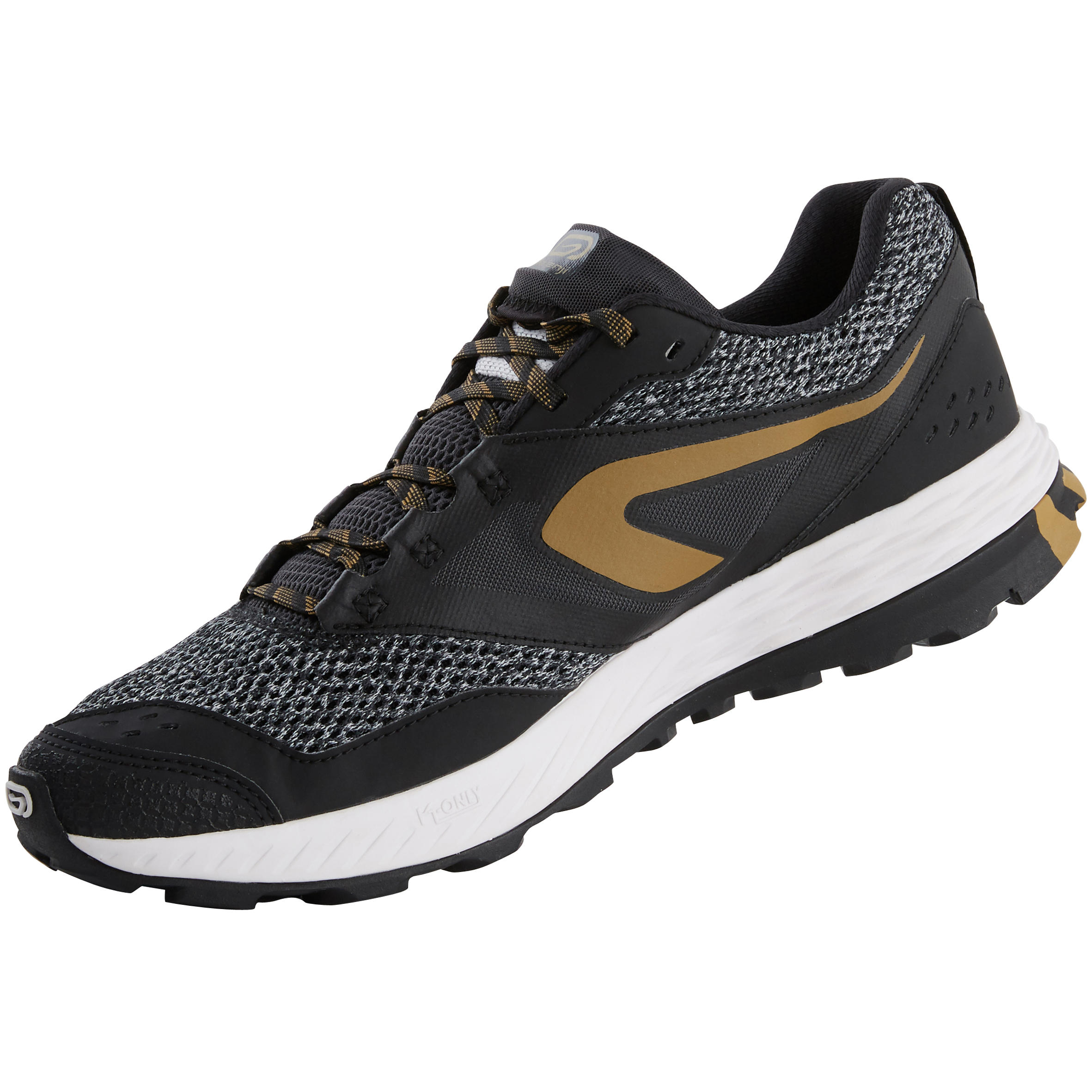all black trail running shoes
