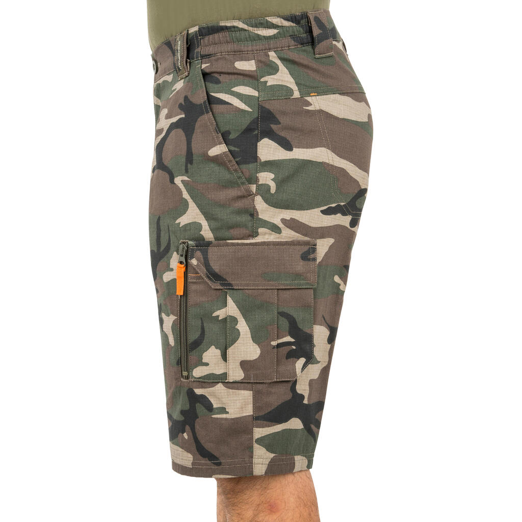 Jagdshorts/Bermuda Shorts 500 Cargo Camouflage Halftone braun