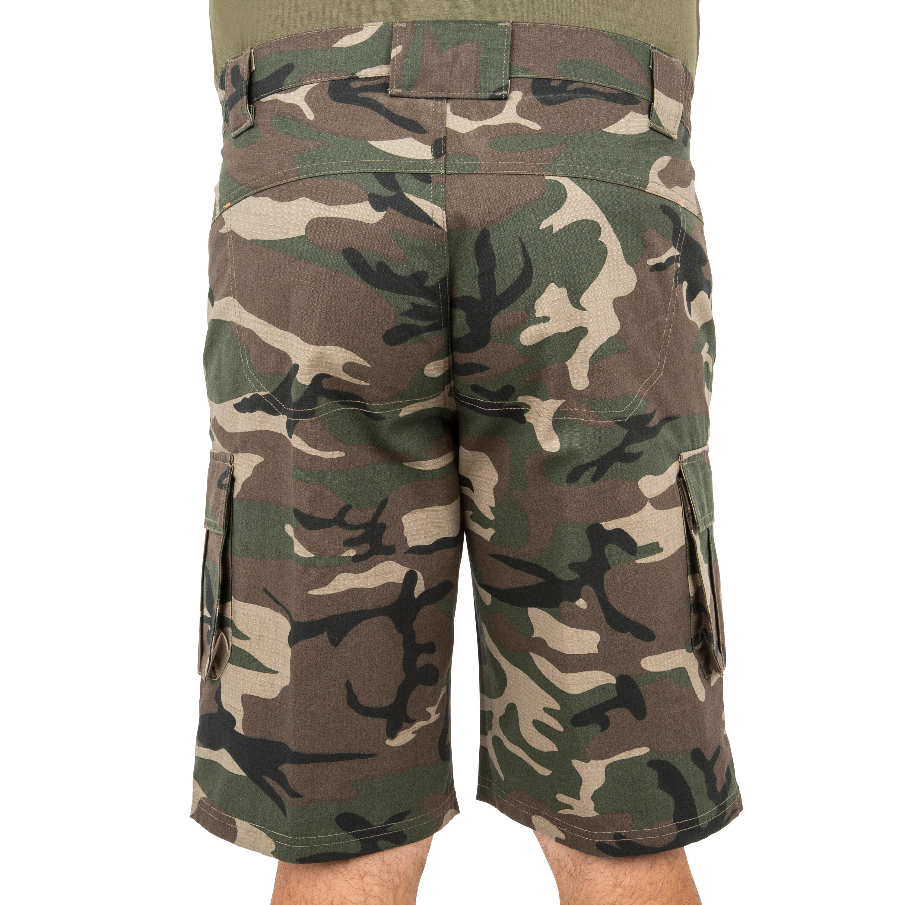 Jagdshorts/Bermuda Shorts 500 Cargo Camouflage grün 28/31