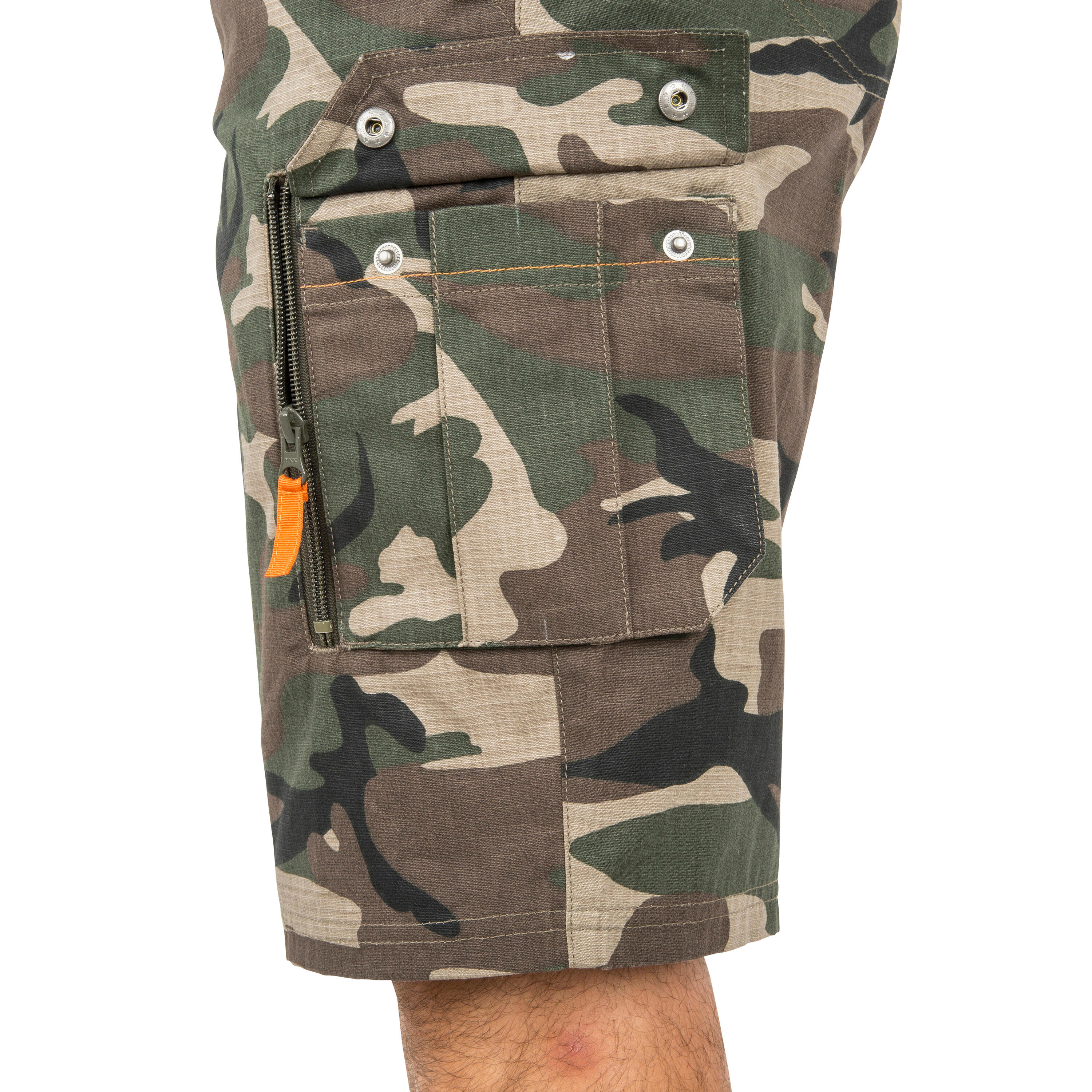 Jagdshorts/Bermuda Shorts 500 Cargo Camouflage grün 26/31