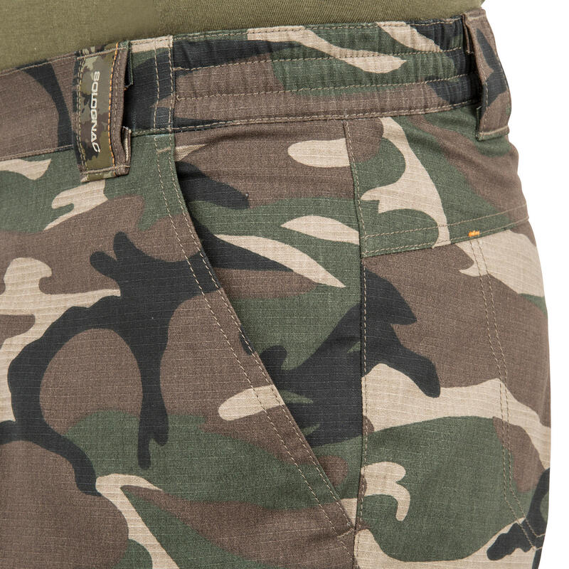 Bermude 500 Camuflaj WOODLAND verde Bărbați