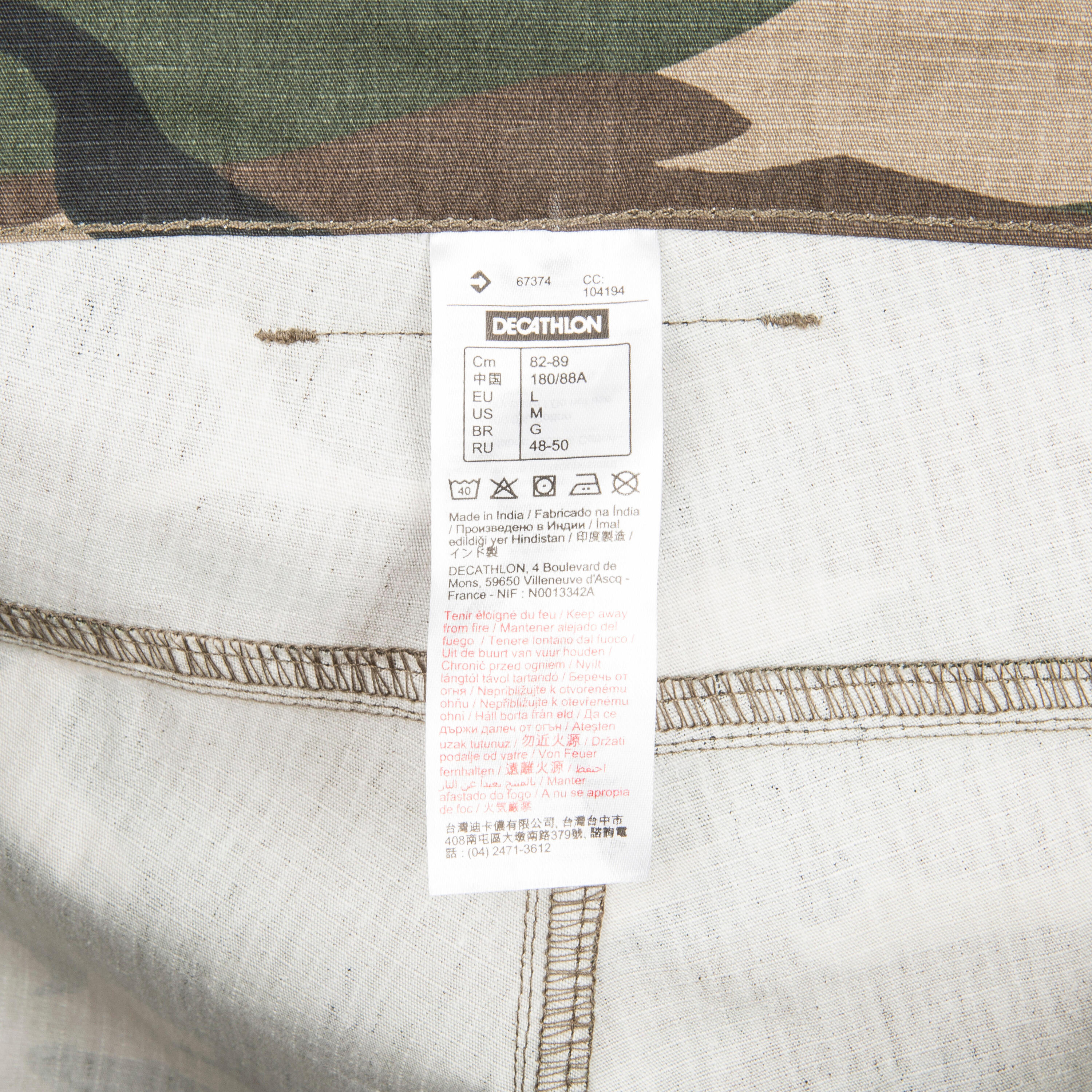 Jagdshorts/Bermuda Shorts 500 Cargo Camouflage grün 19/31
