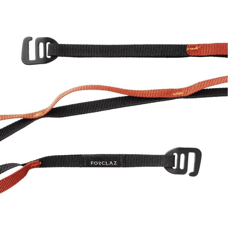 超輕量多用途環式繩鍊－黑色／橘色