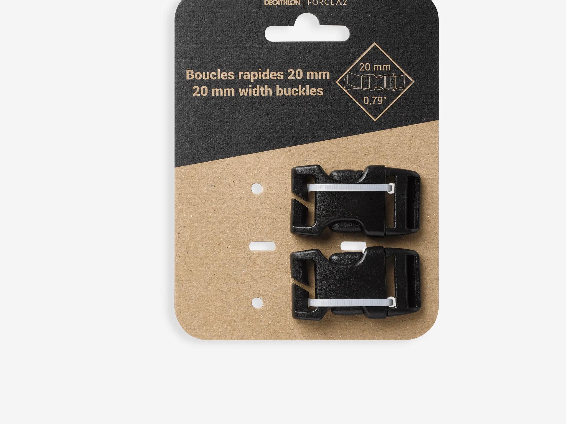 2 x 20 mm quick-release buckles backpack