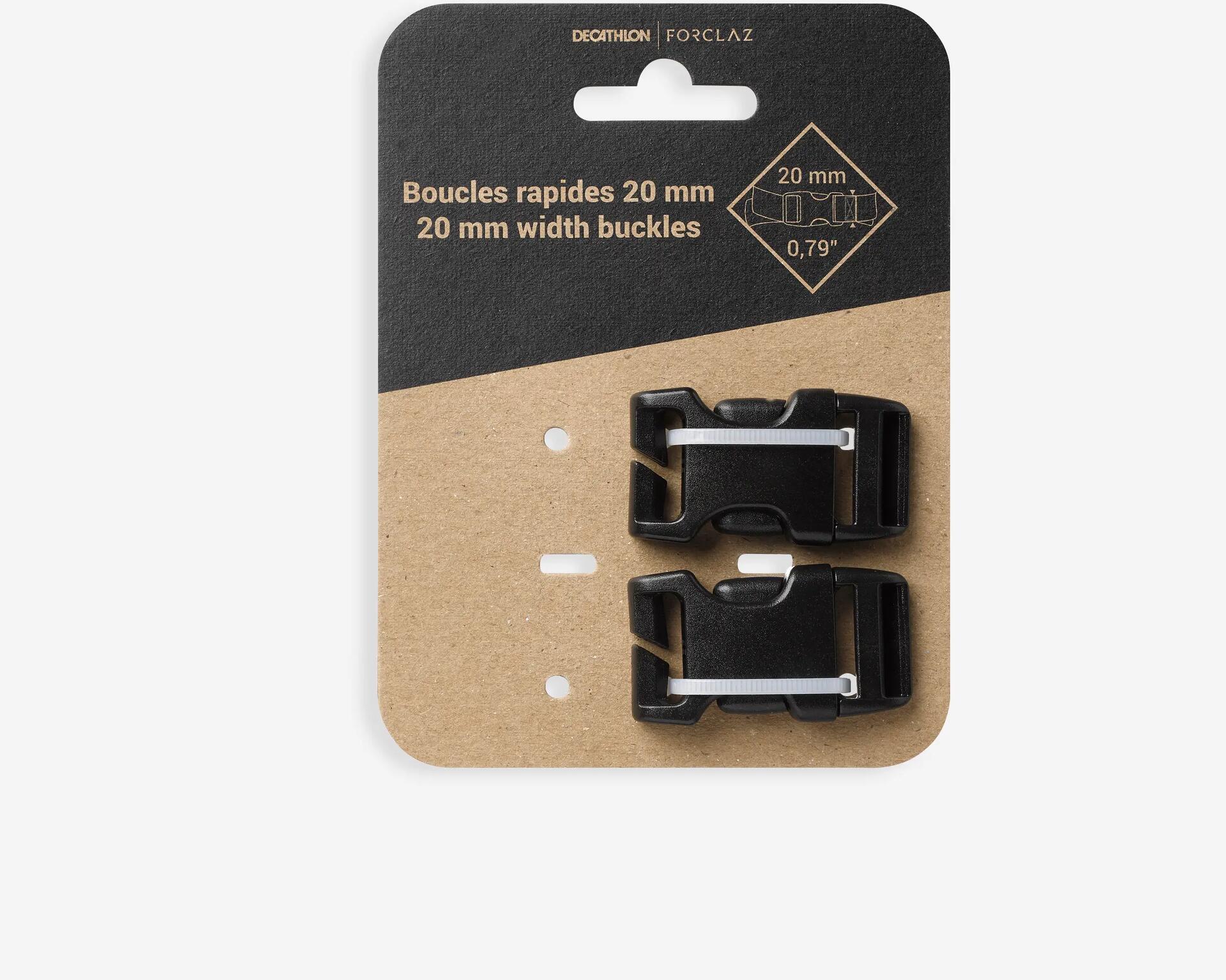 2 x 20 mm quick-release buckles backpack