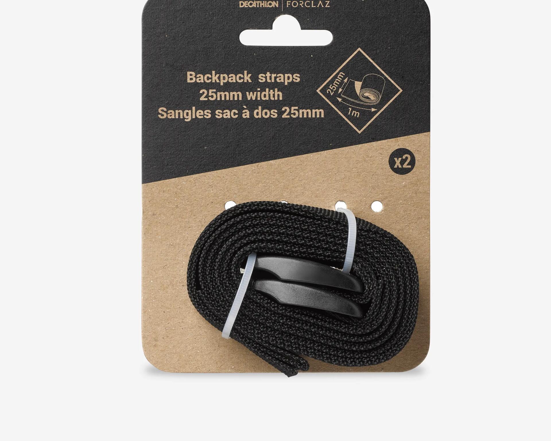 2 boucles rapides 20mm sac à dos
