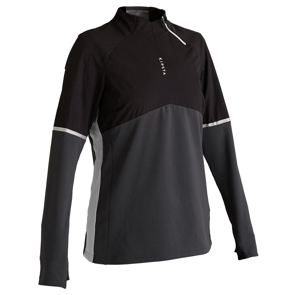 T500 women's football training sweatshirt - black