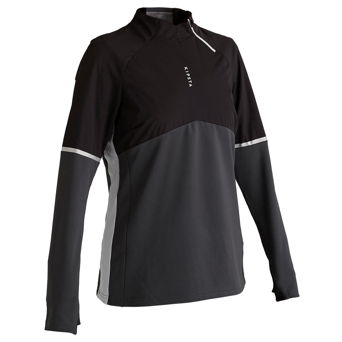Sweat d'entrainement de football T500 femme noir