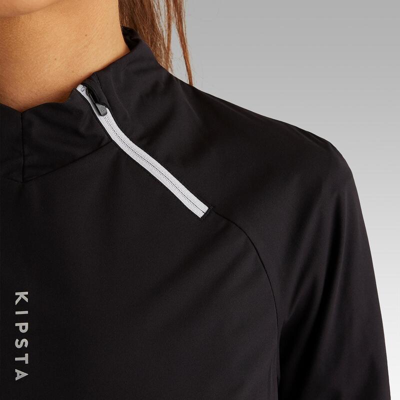Sudadera Fútbol Kipsta T500 mujer negro