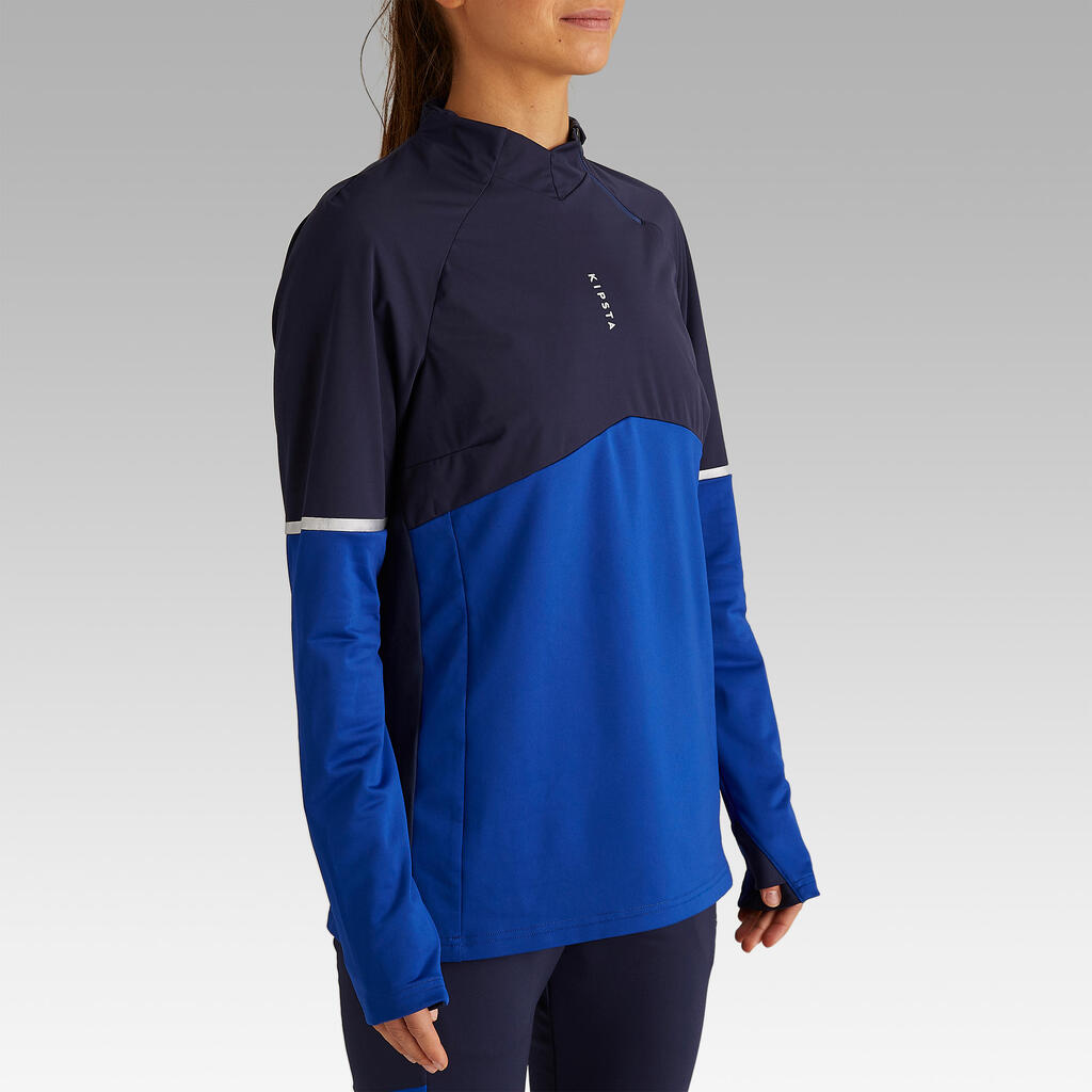 T500 Women's Football Training Sweatshirt - Blue