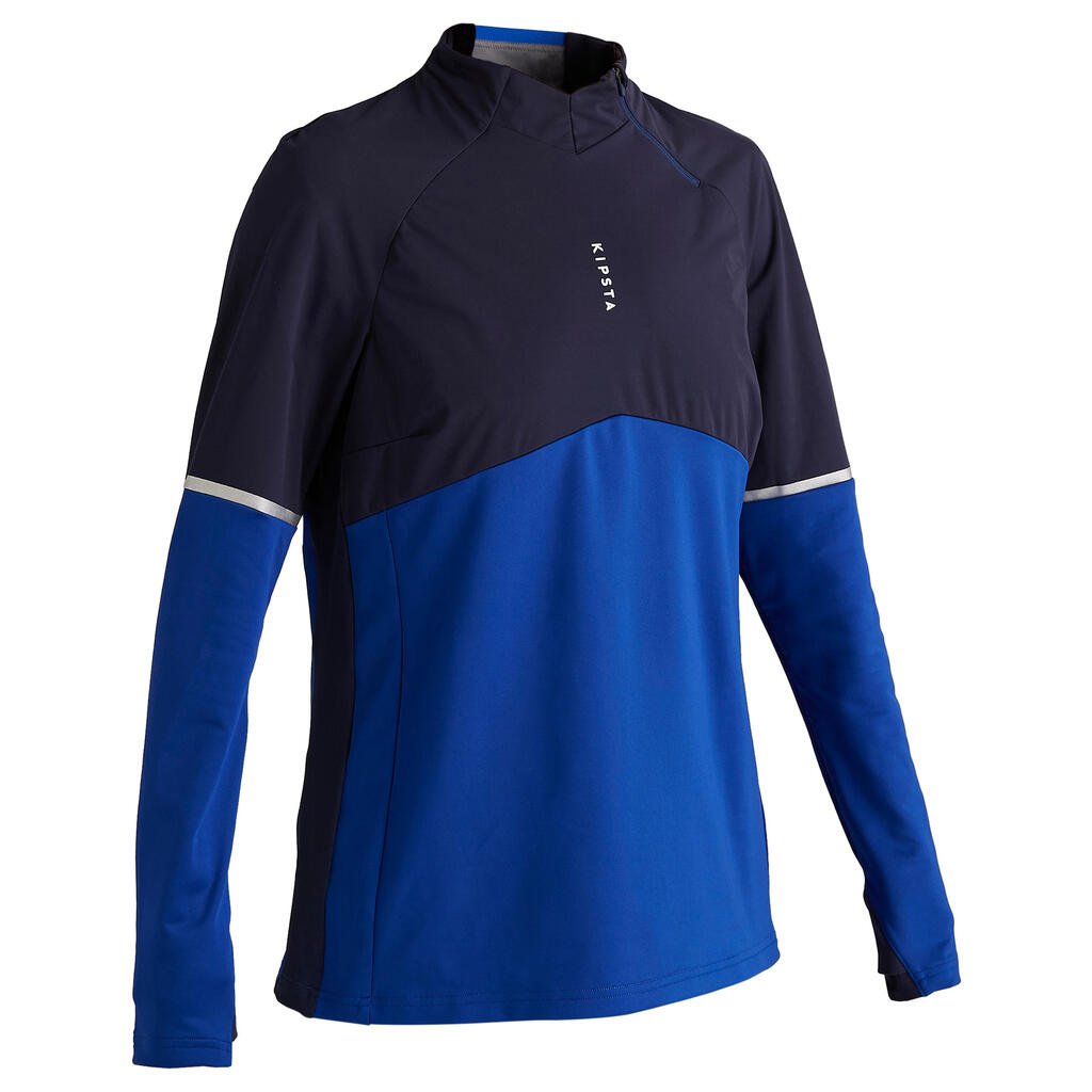 T500 Women's Football Training Sweatshirt - Blue