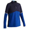 Moteriškas futbolo treniruočių džemperis „T500“, mėlynas