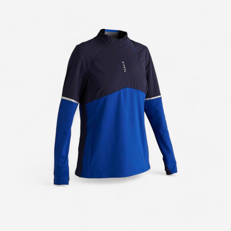 Sudadera Fútbol Kipsta T500 mujer Azul