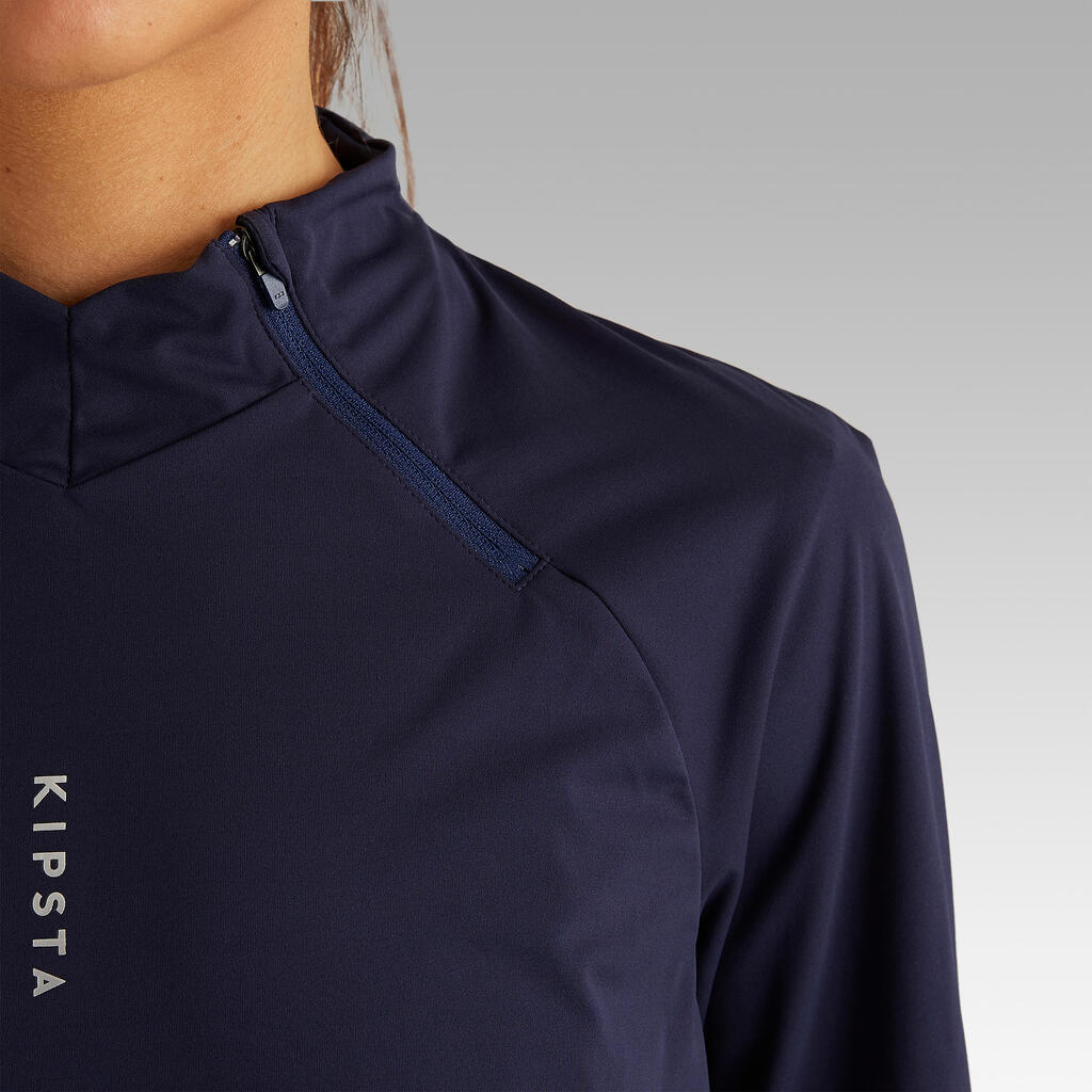 T500 Women's Football Training Sweatshirt - Blue