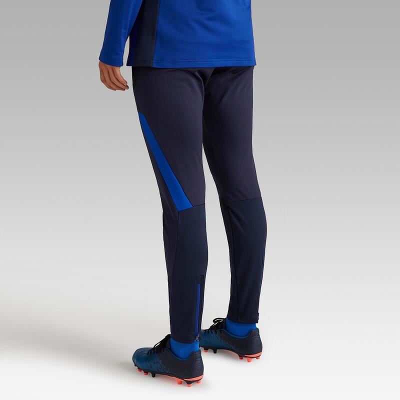 Pantalon d'entraînement de football femme T500 bleu