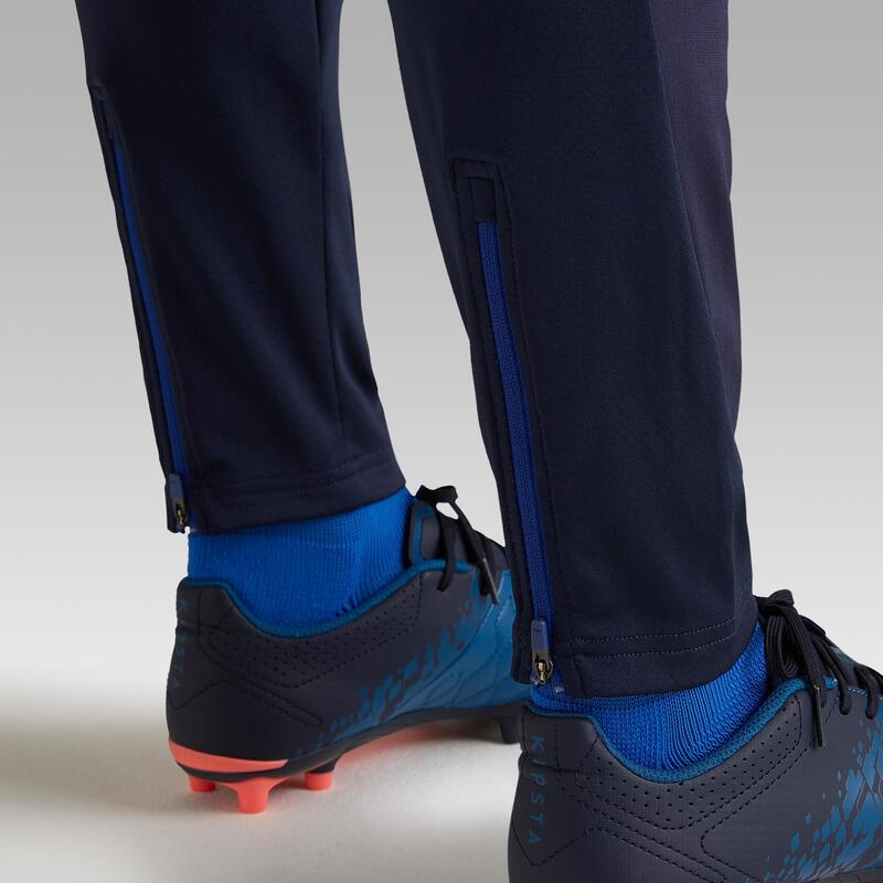 Pantalon d'entraînement de football femme T500 bleu