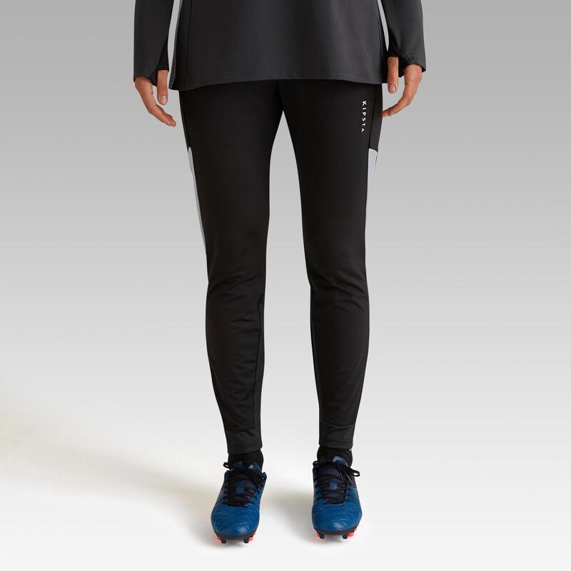 Pantalón de entrenamiento de fútbol T500  mujer negro