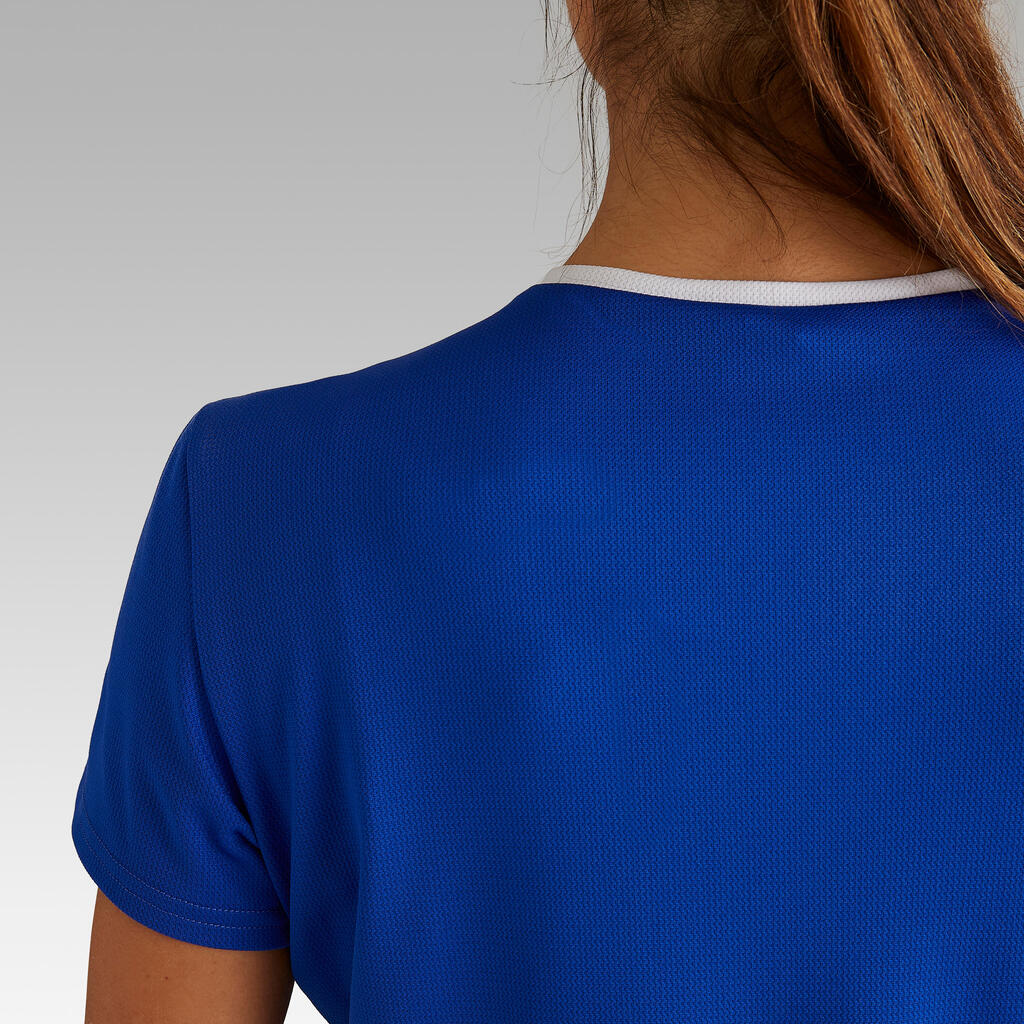Fussballtrikot F100 Damen blau
