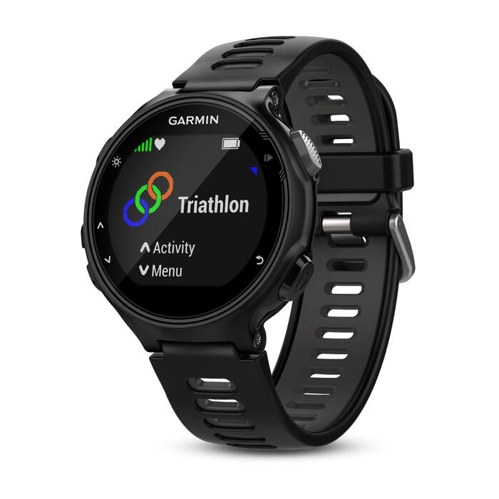 Montre GPS multisports avec cardio poignet FORERUNNER 735 XT noire Garmin | Decathlon