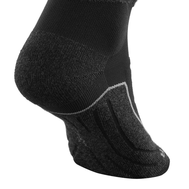 Chaussettes de randonnée montagne tiges high. 2 paires MH 900 Gris Noire