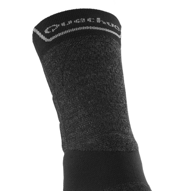 Chaussettes de randonnée montagne tiges high. 2 paires MH 900 Gris Noire