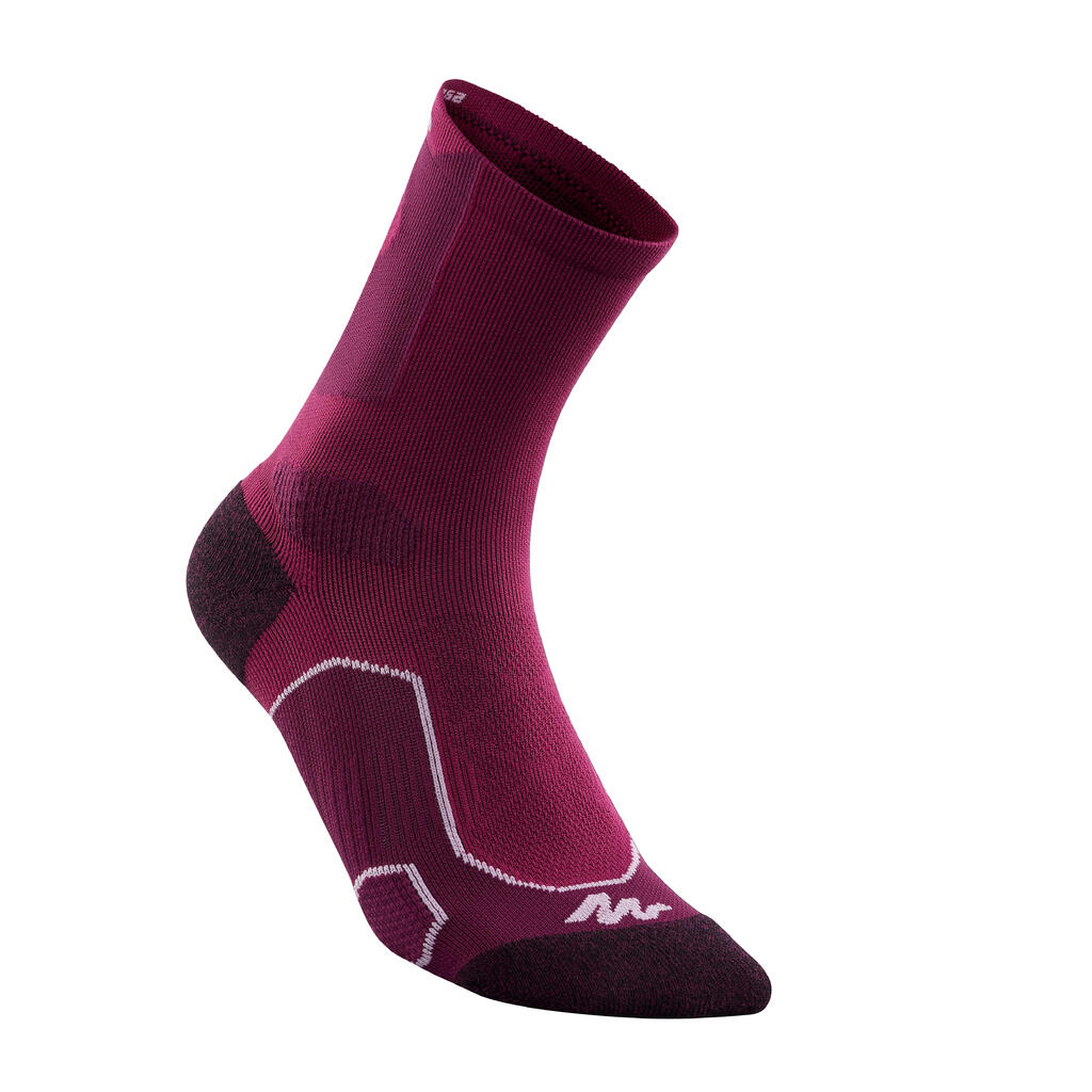 High Mountain Hiking Socks. MH 500 2 pairs - Purple/Plum