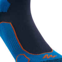 Mid-Length Mountain Hiking Socks. Forclaz 500 2 Pairs - Dark Blue