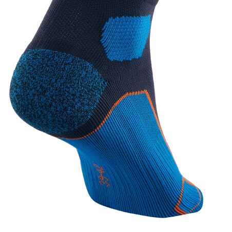 Mid-Length Mountain Hiking Socks. Forclaz 500 2 Pairs - Dark Blue