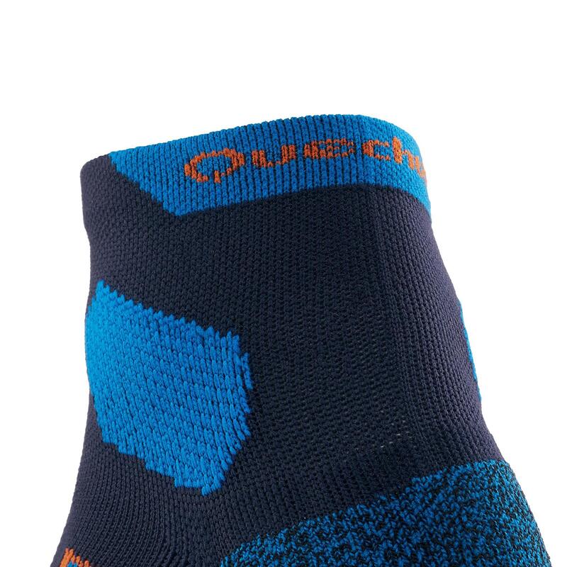 Chaussettes de randonnée montagne tiges mid. 2 paires Forclaz 500 bleu foncé