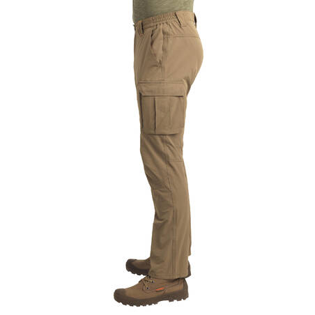 Men's Country Sport Lightweight Breathable Trousers - 500 Beige