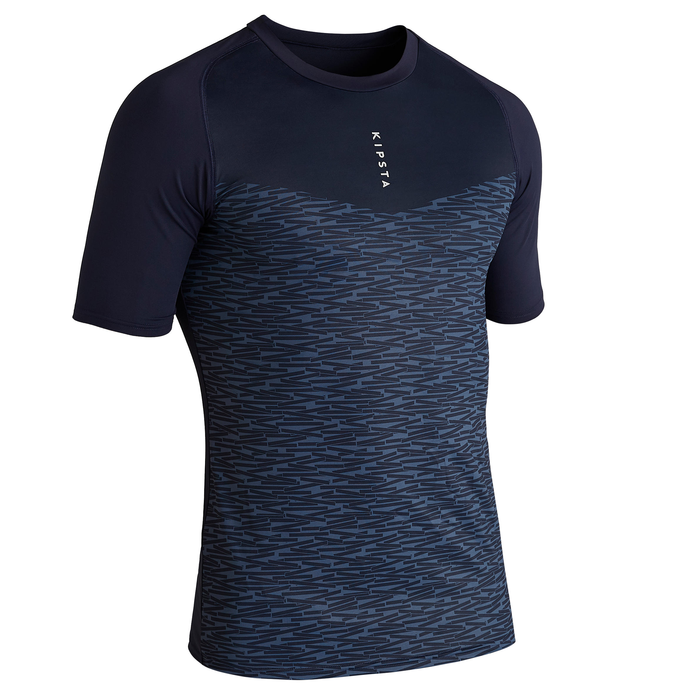 Kipsta Thermoshirt Voor Warm Weer Keepdry 100 Korte Mouwen Volwassenen kipsta kopen in de aanbieding