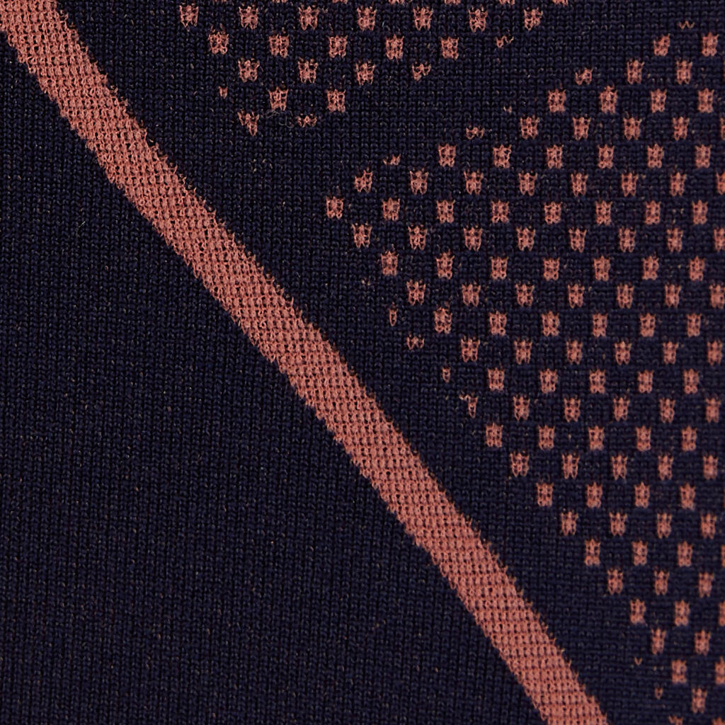 Funktionsshirt kurzarm Keepdry 500 atmungsaktiv Erwachsene violett/orange