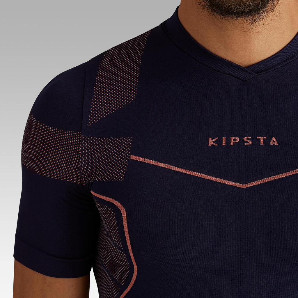 Funktionsshirt kurzarm Keepdry 500 atmungsaktiv Erwachsene violett/orange