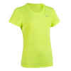 Dámske tričko na atletiku prispôsobiteľné neónovo žlté