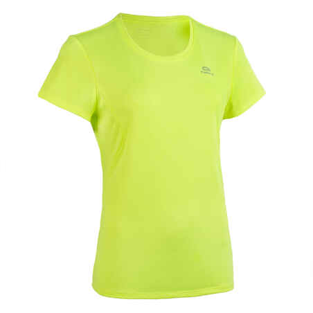 Majica kratkih rukava za atletske klubove ženska neonsko žuta