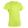 Women's athletics club personalisable T-shirt neon yellow