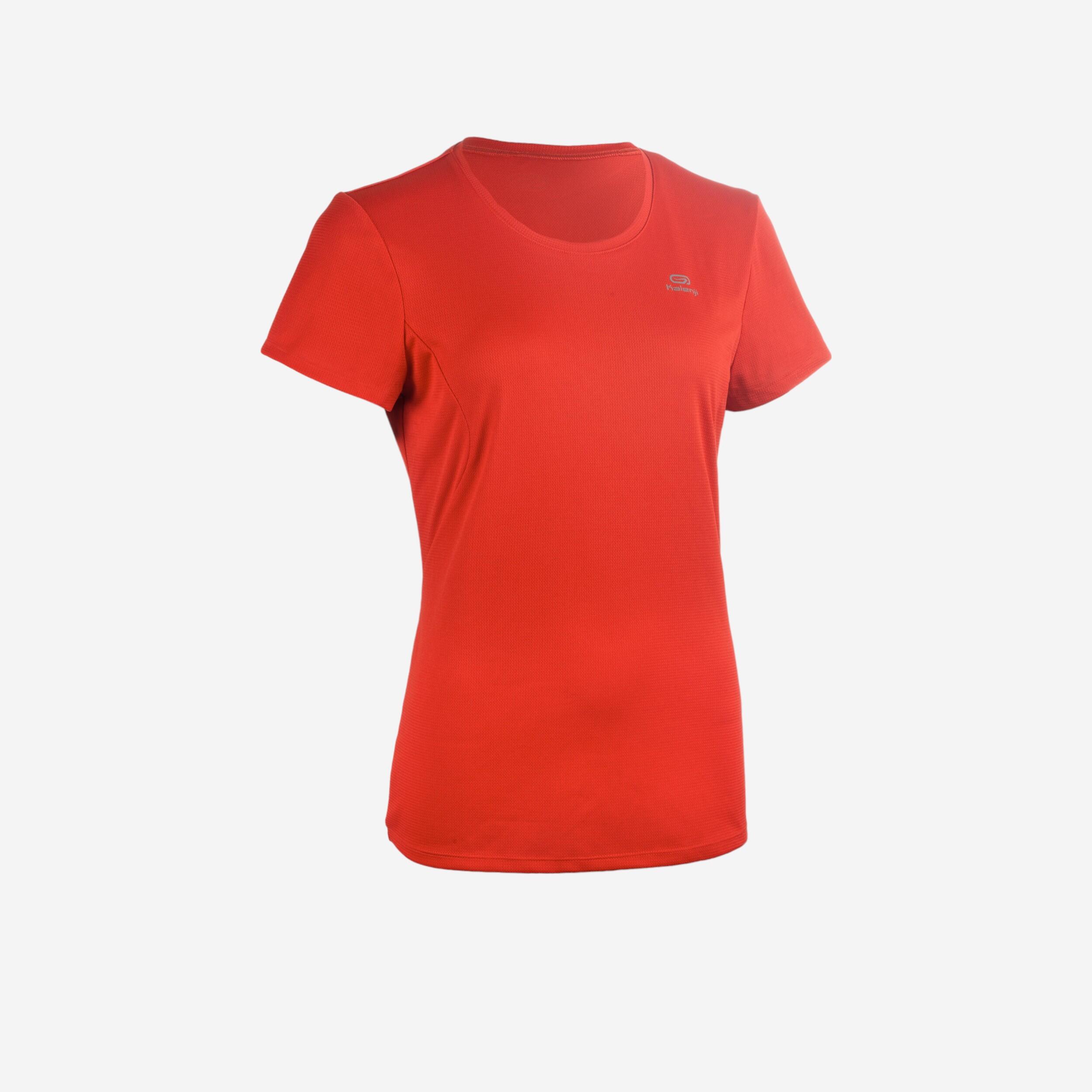 KALENJI T-shirt atletica donna personalizzabile rossa