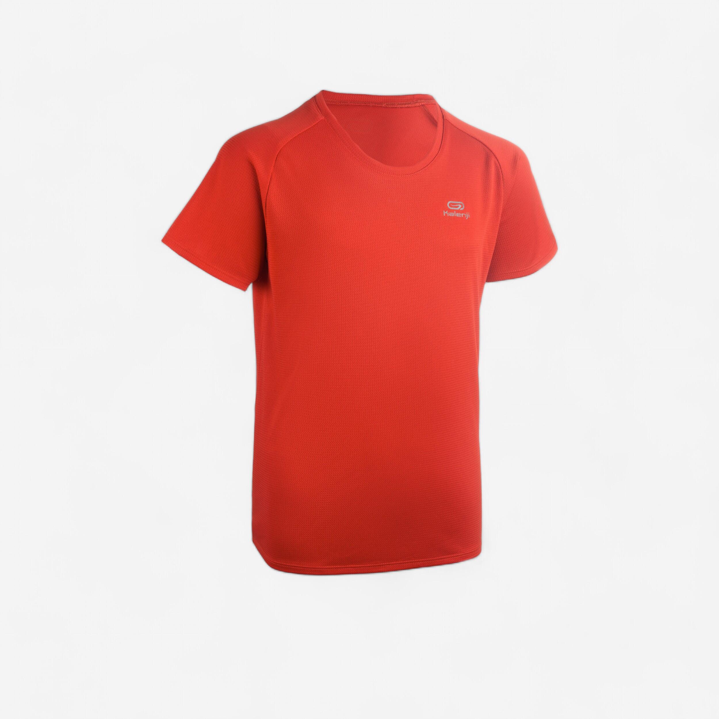 KALENJI T-shirt atletica bambino personalizzabile rossa