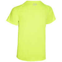 T-Shirt Leichtathletik Club personalisierbar Kinder neongelb