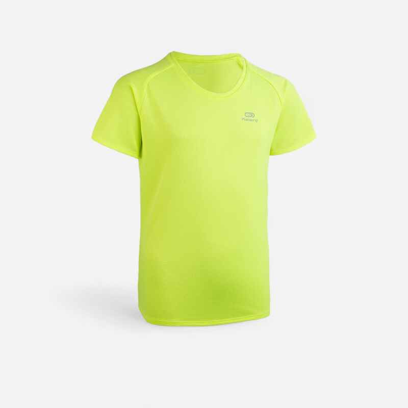 T-Shirt Leichtathletik Club personalisierbar Kinder neongelb T-Shirt Leichtathletik Club personalisierbar Kinder neongelb