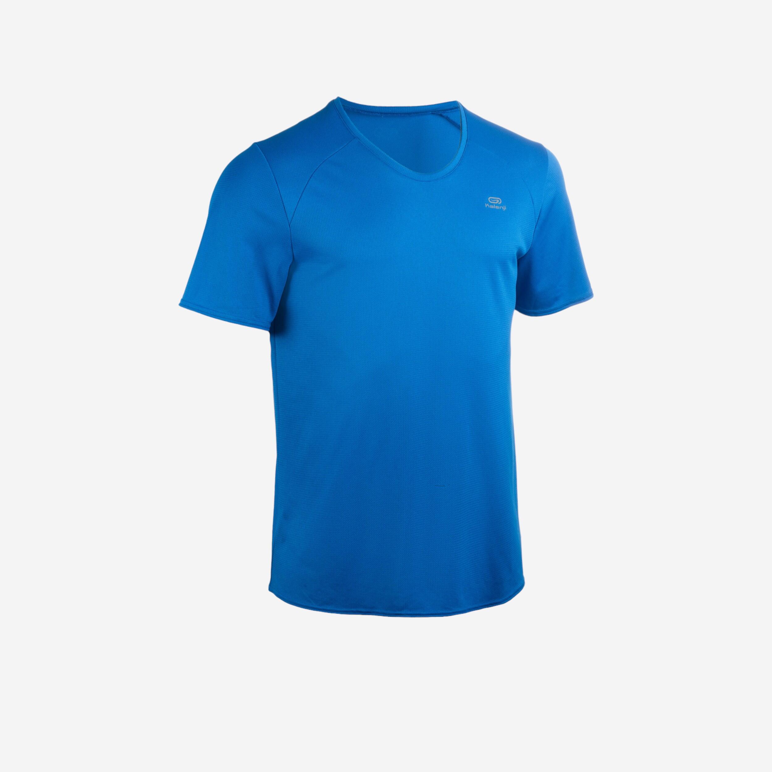 Customizable men's track and field club tee shirt blue