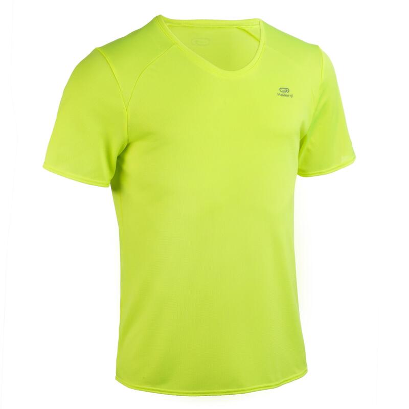 Atletiek T-shirt heren club fluogeel