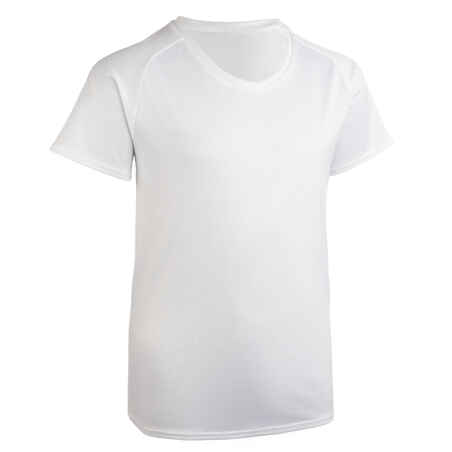Majica kratkih rukava za atletske klubove za personaliziranje dječja bijela