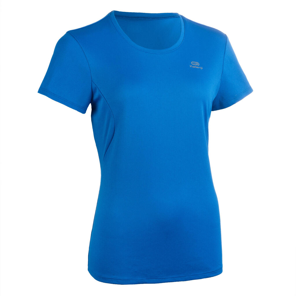 Sieviešu vieglatlētikas pielāgojamais T krekls, zils