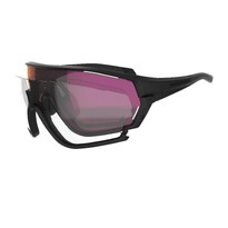 Очки солнцезащитные для горного велосипеда категория 0-3 черно-фиолетовые XC RACE Rockrider