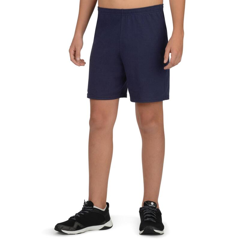 男童健身短褲100 - 海軍藍