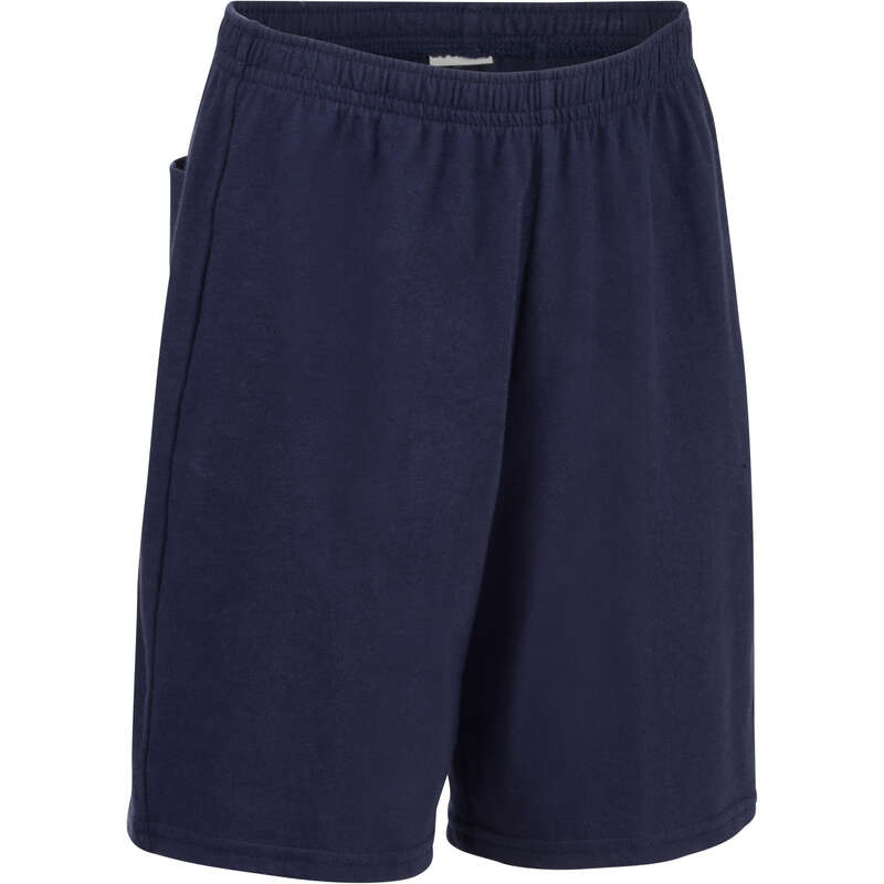 BOY EDUCATIONAL GYM APPAREL Hiking - Boys' Gym Shorts 100 - Navy DOMYOS - Hiking
